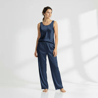 ELVY-0044 | SILK TOP & PAJAMA SET