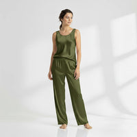 ELVY-0044 | SILK TOP & PAJAMA SET
