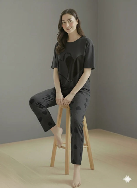 ELVY - 0062 DOUBLE HEARTS NIGHT SUIT