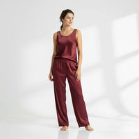 ELVY-0044 | SILK TOP & PAJAMA SET