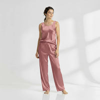 ELVY-0044 | SILK TOP & PAJAMA SET