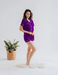 ELVY-0046 | BUTTON DOWN SILK WITH SHORT