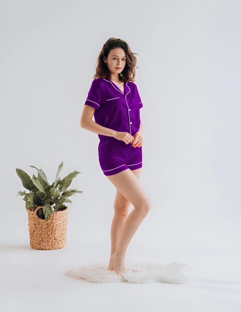 ELVY-0046 | BUTTON DOWN SILK WITH SHORT